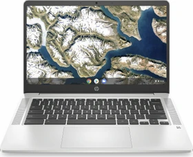 HP Chromebook 14a-na0214ng, Mineral Silver, Celeron N4020, 4GB RAM, 64GB Flash, DE