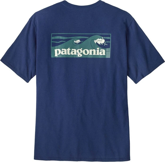 Patagonia Boardshort Logo Pocket Responsibili-Tee T-Shirt kurzarm clement blue (Herren)