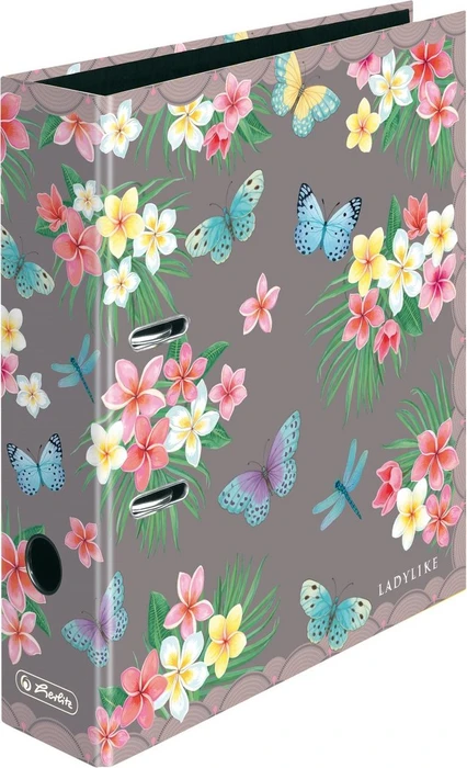 Herlitz maX.file Ordner 2-Ring mit Motiv, 80mm, A4, Ladylike Butterflies