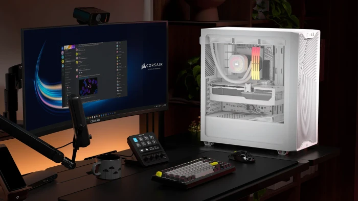 Corsair 3200D RS, weiß, Glasfenster