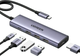 Ugreen 5-in-1 USB-C Hub, USB-C 3.0 [Stecker] (15596)