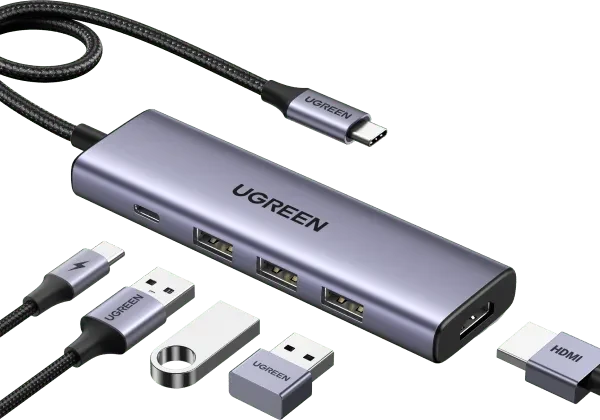 Ugreen 5-in-1 USB-C Hub, USB-C 3.0 [Stecker]