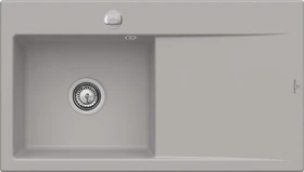 Villeroy & Boch Subway Style 50 Einbau Becken links mit Ablauffernbedienung fossil