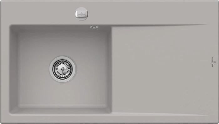 Villeroy & Boch Subway Style 50 Einbau Becken links mit Ablauffernbedienung fossil