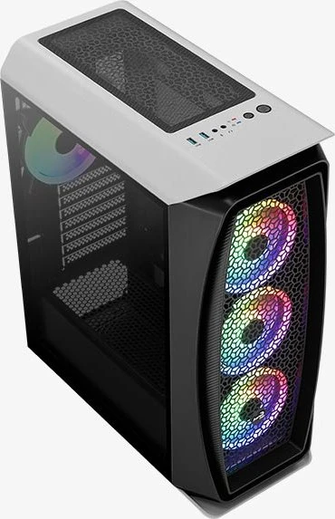 AeroCool Aero One Duo, weiß, Glasfenster