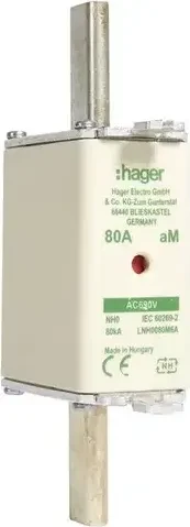 Hager NH-Sicherungseinsatz NH0 690V aM 80A Kombimelder Grifflasche spannunsgführend