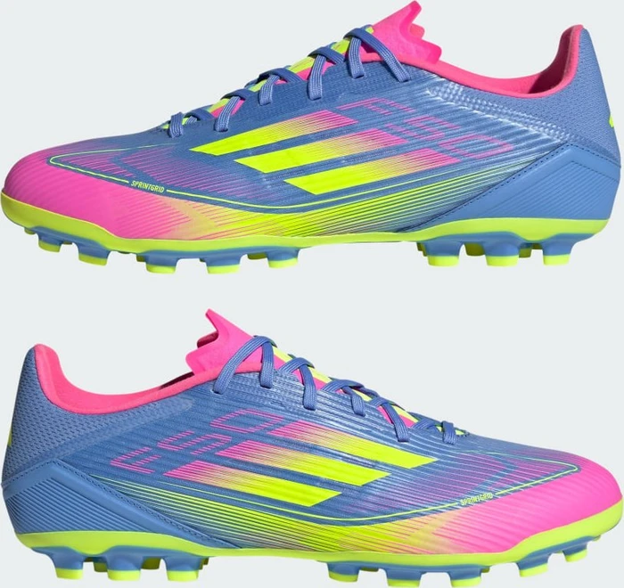 adidas F50 League AG blue fusion/lucid lemon/lucid pink