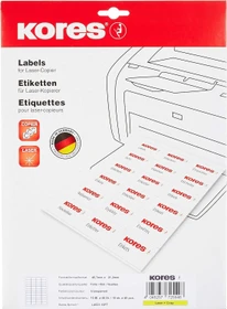 Kores Folienetiketten, 45.7x21.2mm, wetterfest, transparent, glänzend, 10 Blatt (480 Etiketten)