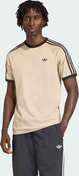 adidas 3-Streifen T-Shirt kurzarm stone khaki (Herren)
