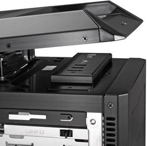 Lian Li PC-B25FB Blue Ring schwarz, schallgedämmt