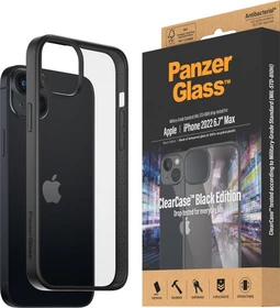 PanzerGlass Clear Case AntiBacterial Black Edition für Apple iPhone 14 Plus schwarz/transparent