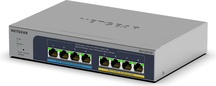 Netgear MS100 Desktop 2.5G Smart Switch, 8x RJ-45, 230W PoE++