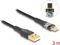 DeLOCK Adapterkabel, USB 2.0, 480Mb/s, 60W QC 3.0, USB-C [Stecker] auf USB-A [Stecker], schwarz, 3m Vorschaubild