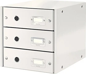 Leitz Click & Store WOW Schubladenbox, 3 Schubladen, weiß