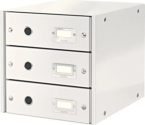 Leitz Click & Store WOW Schubladenbox, 3 Schubladen, weiß