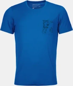 Ortovox 185 Merino Way To Powder Funktionsshirt kurzarm just blue (Herren)