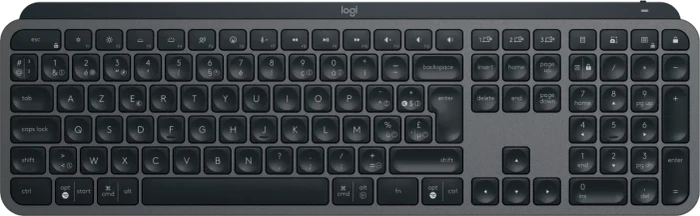 Logitech MX Keys S, Graphite, schwarz, LEDs weiß, Logi Bolt, USB/Bluetooth, BE