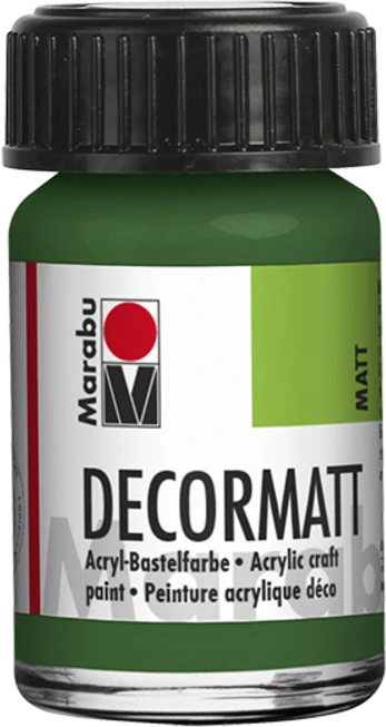 Marabu Decormatt Acryl Acrylfarbe, olivgrün, 15ml