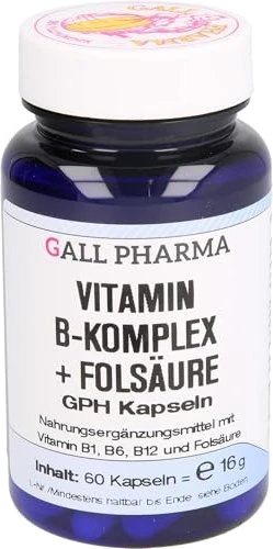 Vitamin B Komplex + Folsäure GPH Kapseln, 60 Stück