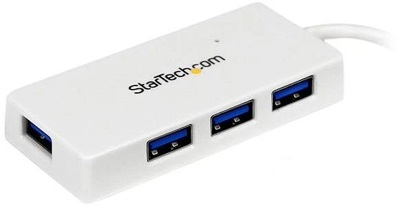 StarTech Mini-USB-Hub weiß, 4x USB-A 3.0, USB-A 3.0 [Stecker]