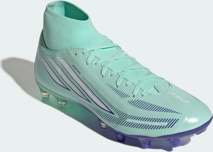 adidas F50 Sparkfusion League Mid Cut FG/AG clear mint/cloud white/solar purple (Damen)