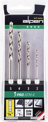 Alpen HSS Pro ATM 4 Metallbohrer-Sortiment, 4-tlg.