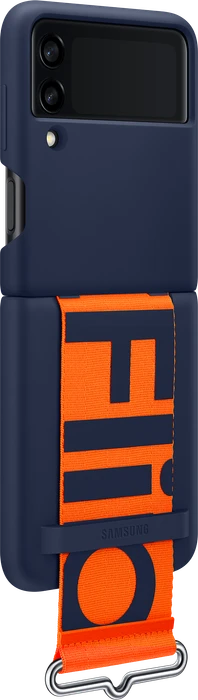 Samsung Silicone Cover with Strap für Galaxy Z Flip 3 navy