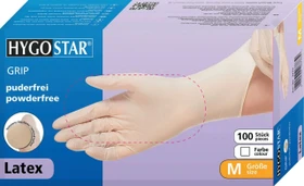 Franz Mensch Hygostar Latex Grip Einweghandschuhe XL weiß, 100 Stück
