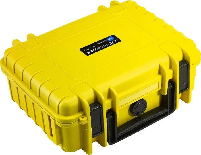 B&W International Outdoor Case Typ 1000 Koffer gelb mit variabler Facheinteilung