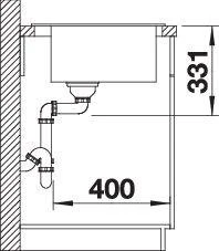 Blanco Pleon 5 InFino Becken mittig mit Ablauffernbedienung schwarz