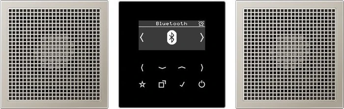 Jung Serie LS Smart Radio DAB+ Bluetooth Set Stereo, edelstahl