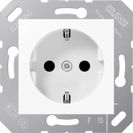 Jung Serie CD SCHUKO Steckdose Thermoplast 16A 250V, alpinweiß