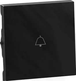 Legrand SEANO Wippe mit Klingelsymbol für Wechselschalter, Taster und Kreuzschalter in der Farbausführung Schwarz lackiert