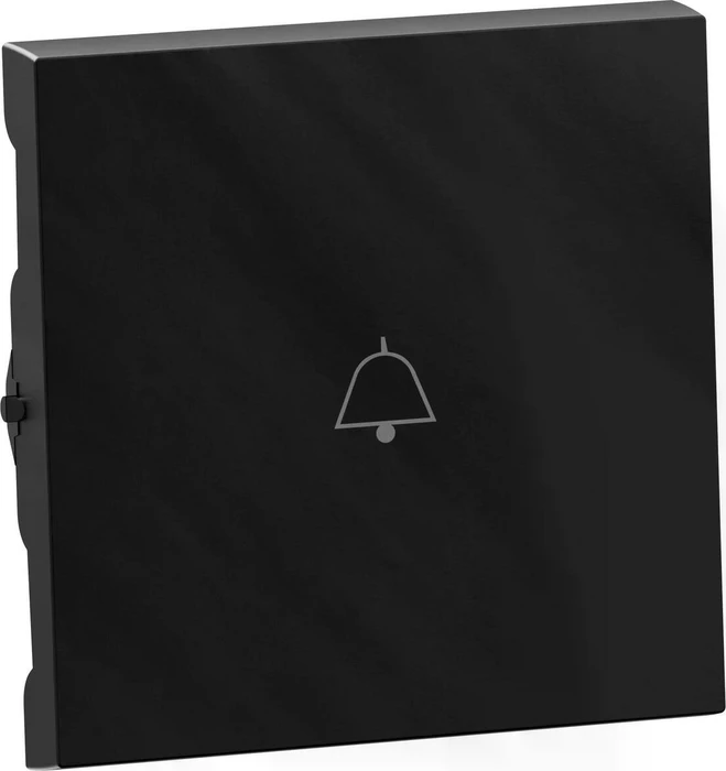 Legrand SEANO Wippe mit Klingelsymbol für Wechselschalter, Taster und Kreuzschalter in der Farbausführung Schwarz lackiert