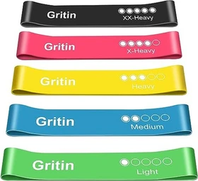 Gritin Fitness Widerstandsband mehrfarbig