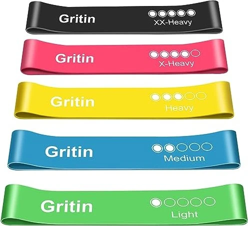 Gritin Fitness Widerstandsband mehrfarbig