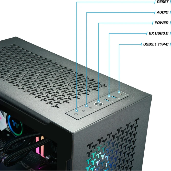 Thermaltake Titan, schwarz, Core i9-13900KF, 32GB RAM, 2TB SSD, GeForce RTX 4090