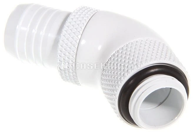 Bitspower 45° Fitting G1/4" auf 13mm drehbar weiß