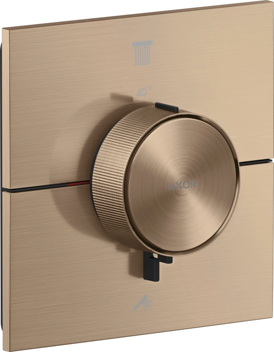 Hansgrohe Axor ShowerSelect ID eckig Thermostat für 2 Verbraucher brushed red gold