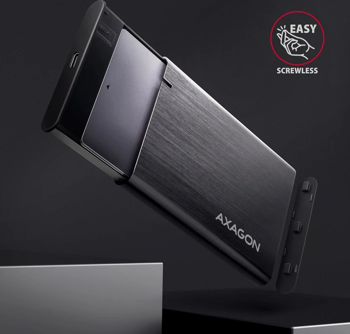 Axagon Raw Box Festplattengehäuse, schwarz, 2.5", USB-C 3.0