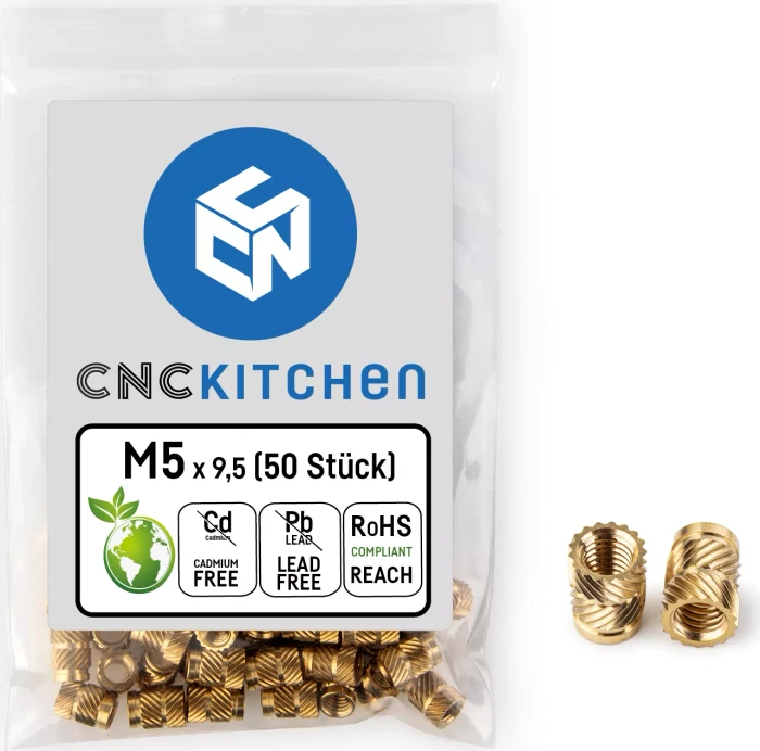CNC Kitchen Gewindeinsatz M5 Standard, 50er-Pack