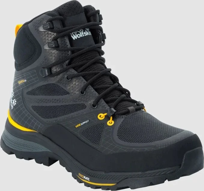 Jack Wolfskin Force Trekker Texapore Mid black/burly yellow xt (Herren)
