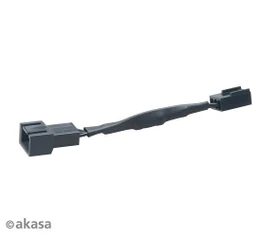 Akasa 3-Pin Verlängerung, 8cm, schwarz