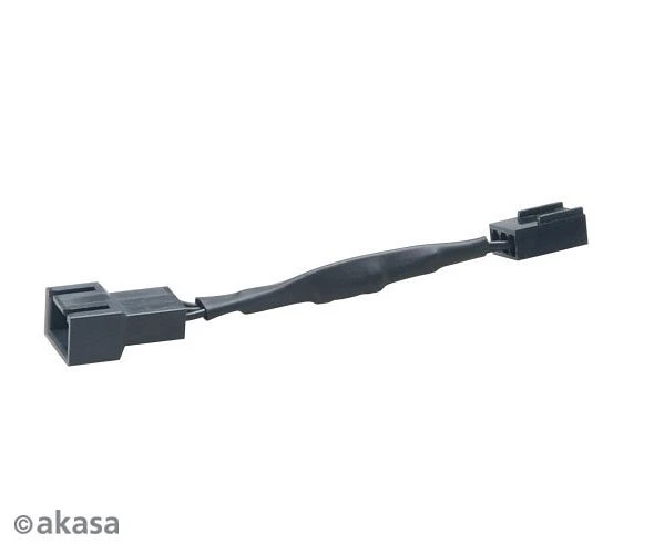 Akasa 3-Pin Verlängerung, 8cm, schwarz