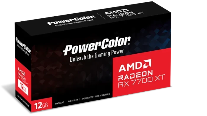 PowerColor Radeon RX 7700 XT, 12GB GDDR6, HDMI, 3x DP