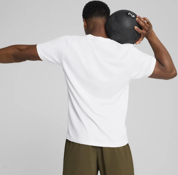Puma Train All Day Essentials Poly Texture T-Shirt kurzarm puma white (Herren)