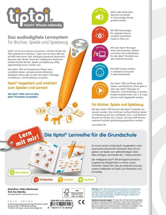 Ravensburger tiptoi Buch: Lern mit mir! Deutsch 1. Klasse
