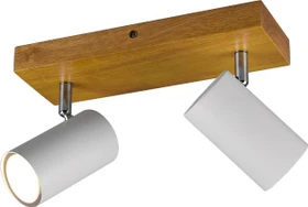 Trio Marley Spot 2-flammig braun/weiß matt