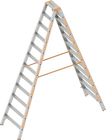 Layher Topic 1043 Alu 2-tlg. Stehleiter, 2x 12 Stufen