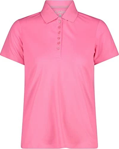CMP Einfarbiges Pique Poloshirt kurzarm rosa fluo (Damen)
